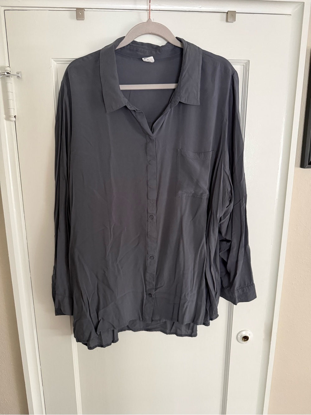 Lightweight Button-Up Shirt in Slate Blue/Gray